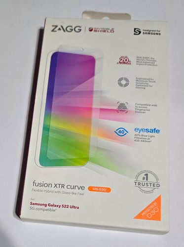 ZAGG InvisibleShield Fusion XTR D30 Screen Protector Samsung Galaxy S22 ULTRA - 第 3/8 張圖片