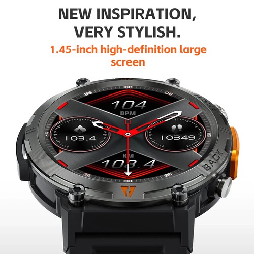 Smart Watch For Men Military Watch Touch With LED Flashlight, 1.45" HD Outdoor - Picture 5 of 22