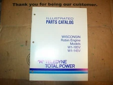  1985 Wisconsin Robin Engine Model W1-185V W1-145V Illustrated Catalog