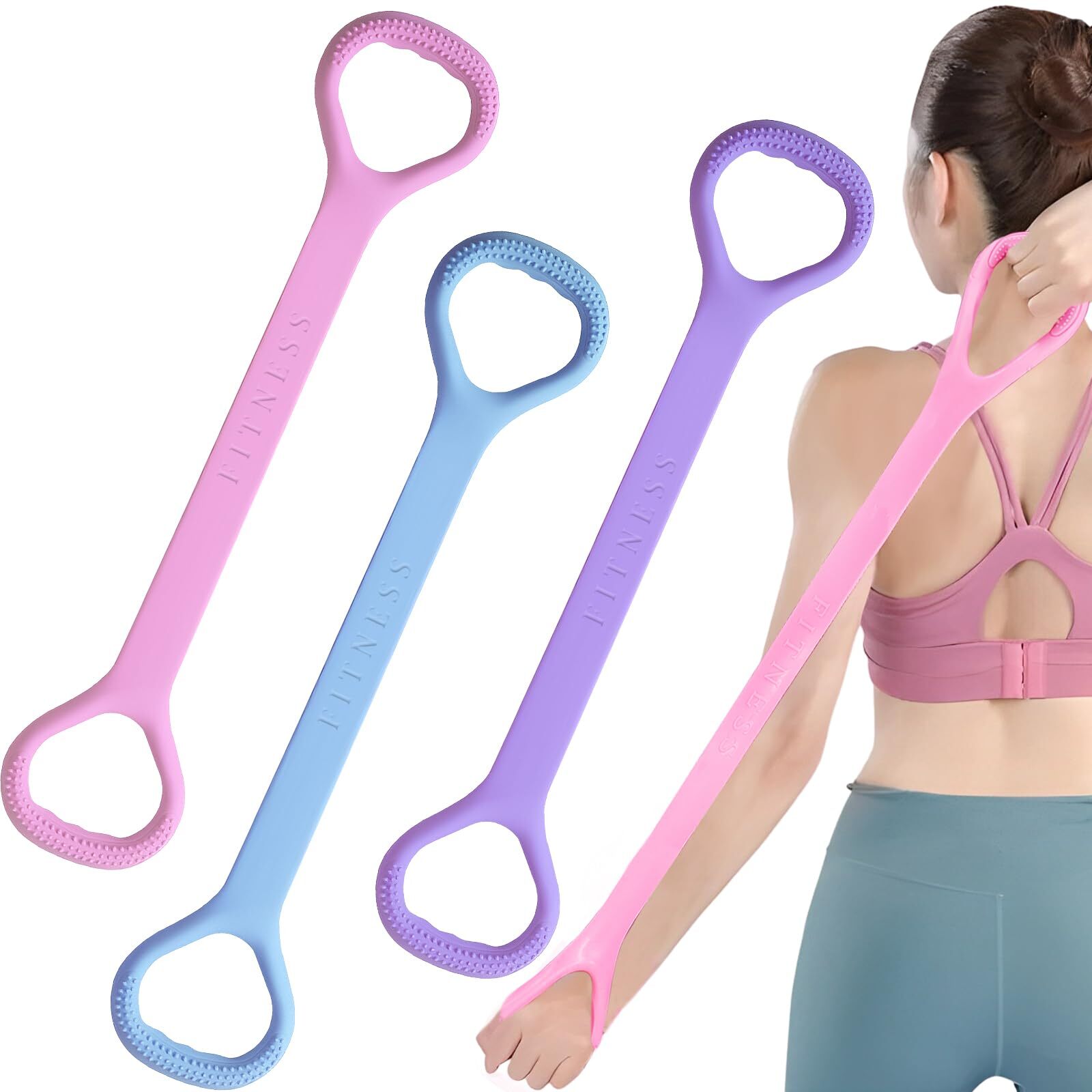 Dexspoeny 3Pcs Fitness Resistance Bands Set for Women Arm Workout Bands Home ...