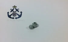 LEGO Classic Space / Town Old Light Gray Plate, Round 1 x 1 w/ Tow Ball 3614b HP