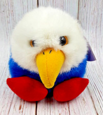 4.5" PUFFKINS PATRIOT 4th of JULY Red White  Blue Bald Eagle 1998 Retired w/TAG