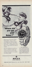 Orologio Rolex Submariner 1960 dove hai preso il tuo Rolex Diver VINTAGE STAMPA ANNUNCIO