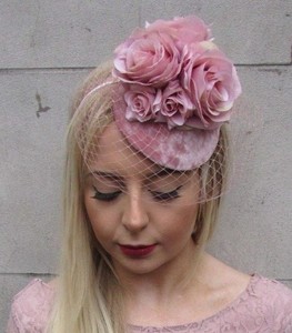dusky pink hats and fascinators