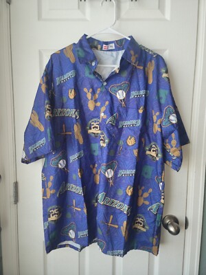 ARIZONA DIAMONDBACKS Baseball SHIRT Sz L SNAKE Glove CACTUS 25TH ANNIVERSARY