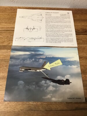 LOCKHEED SR-71 BLACKBIRD REFUELING ,AIRCRAFT picture print 8.5  X 11  Overall