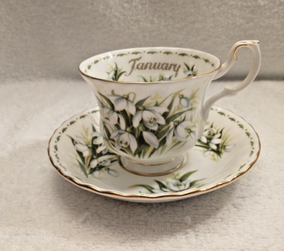 Vintage Set of 12 Royal Albert Bone China Flower of Month Series