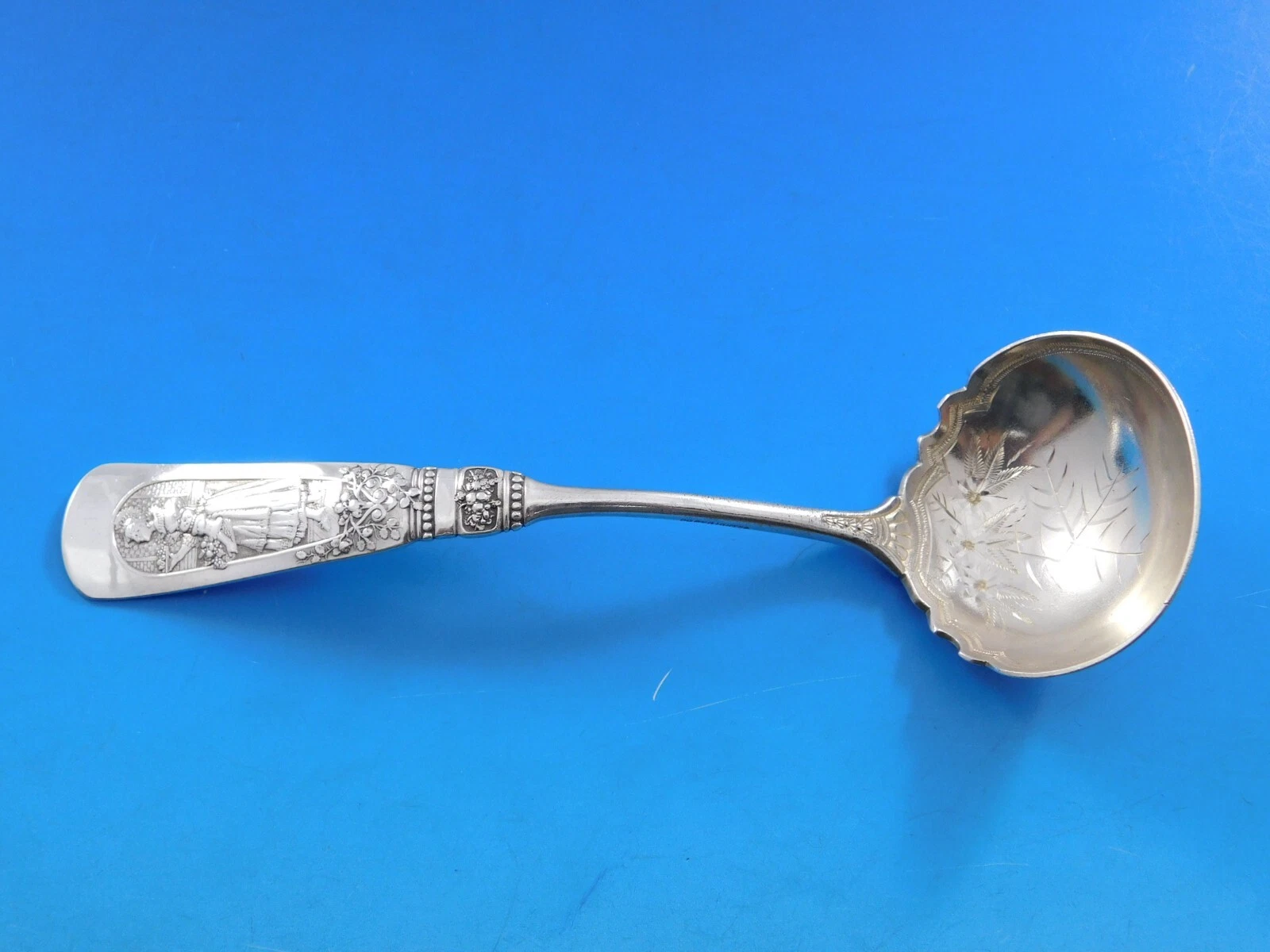 Fontainebleau by Gorham Sterling Silver Sauce Ladle Bright-Cut 5 7/8" Serving