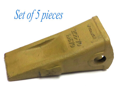 205-7019570 Set of 5 New Bucket Tooth Standard Long for Komatsu