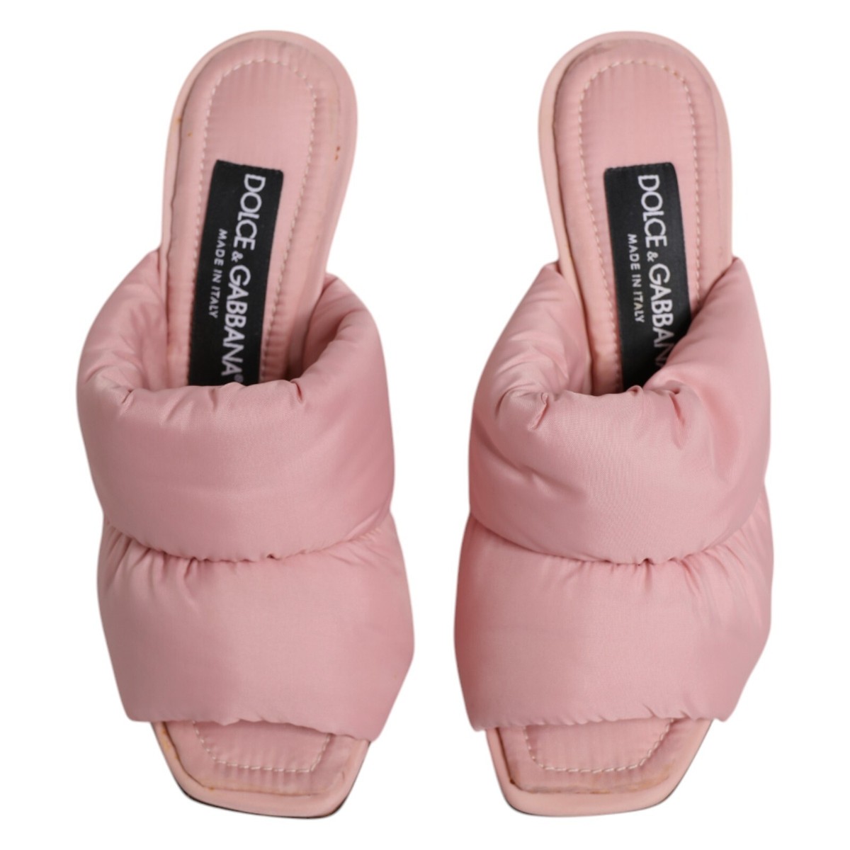 シューズ・サンダルその他 DOLCE & GABBANA Woman Heeled sandals Pink CZ0320A6514 HN5KQ DOLCE & GABBANA Shoes Pink Quilted DG Heel Slide Sandals