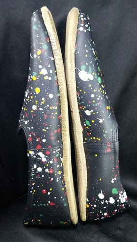 ZAPATOS DEPORTIVOS YEMENÍES DE CUERO GENUINO TURCO HECHOS A MANO PINTURA NEGRA DE CUERO YEMENÍ 10.5 - Imagen 8 de 22