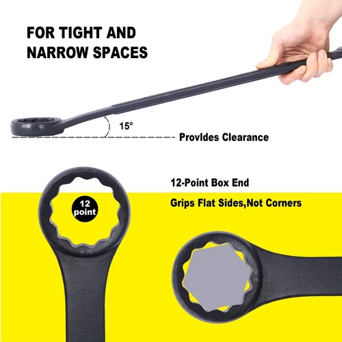 11-piece 1-5/16'' to 2''Jumbo Combination Wrench Set extra large SAE,Black Oxide - Picture 6 of 23