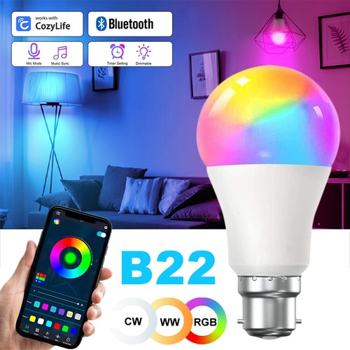 RGB Smart Bulbs LED Light B22 E27 by Cozylife APP Control Home Bluetooth Lamp - Picture 10 of 27