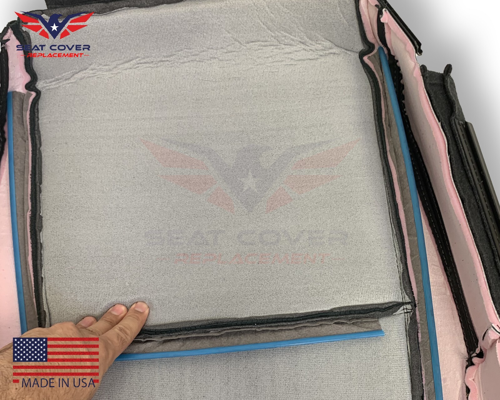 For 2004 Acura TL Passenger Bottom Replacement Perforated VINYL Seat Cover Black