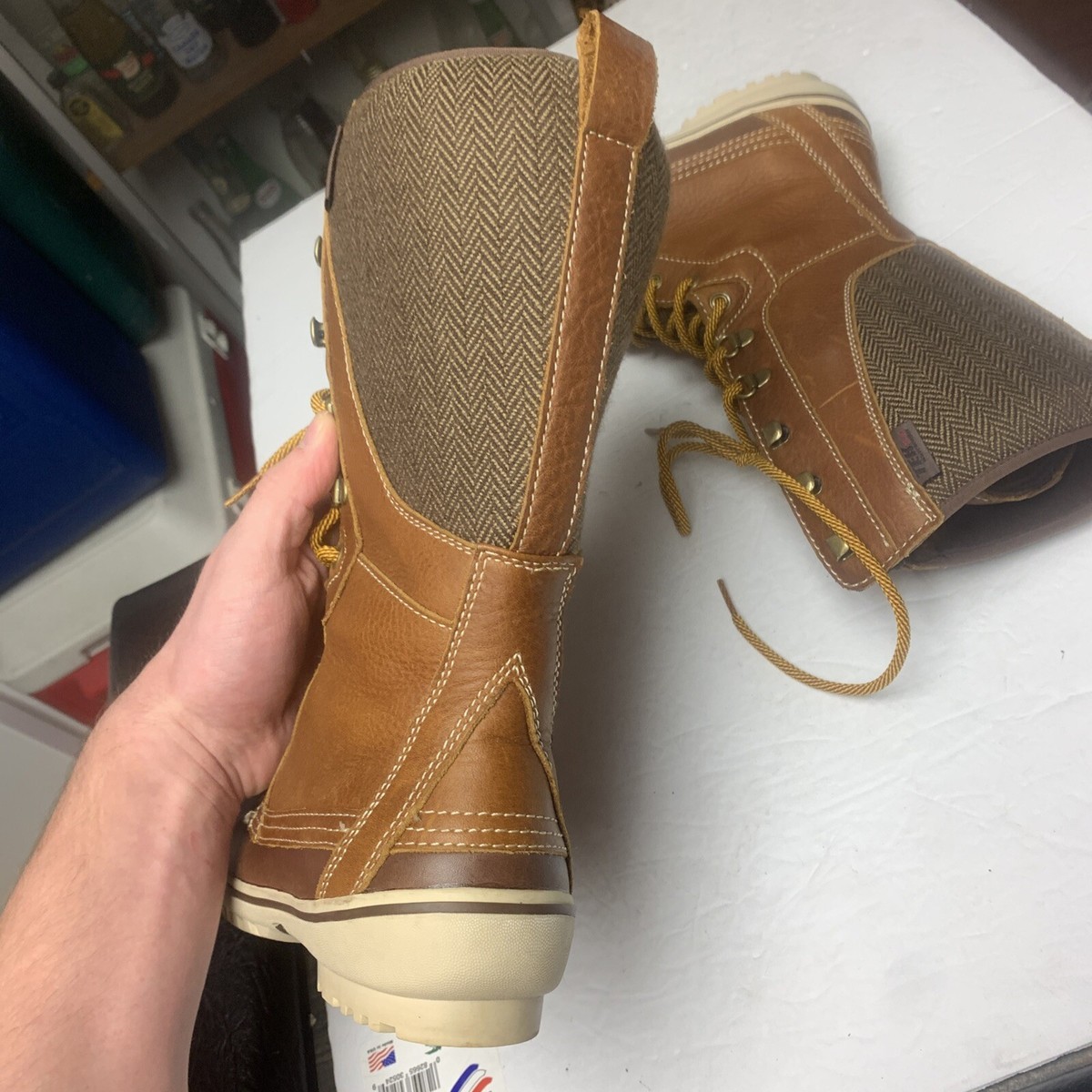 L. L. Bean Brown Leather Waterproof Tek 2.5 Duck Boots Women main image 4
