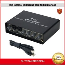 Q24 External USB Sound Card Audio Interface 24Bit for K Song Livestreaming os67