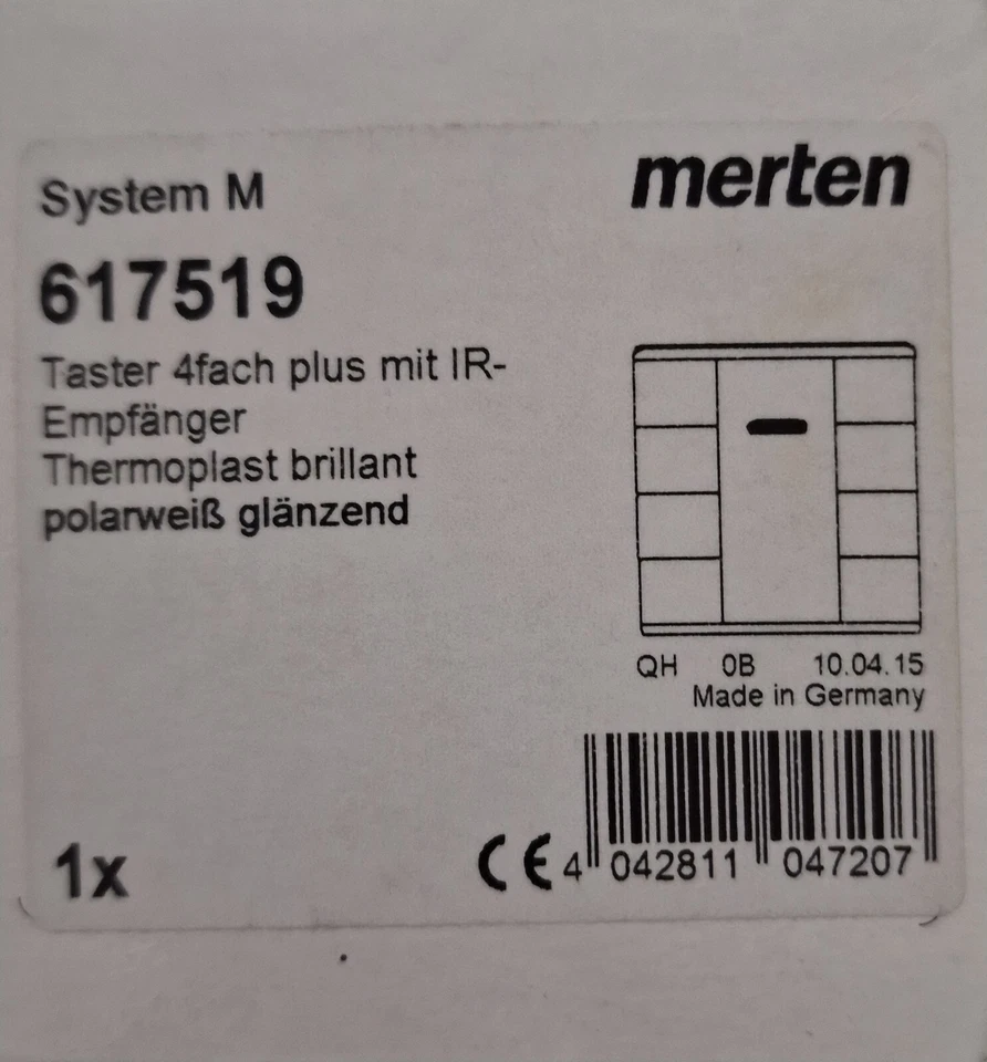 Merten Taster 4f. plus pws/gl 617519 IP20 polarweiß Bussystem-Tastsensoren M - Bild 2 von 4