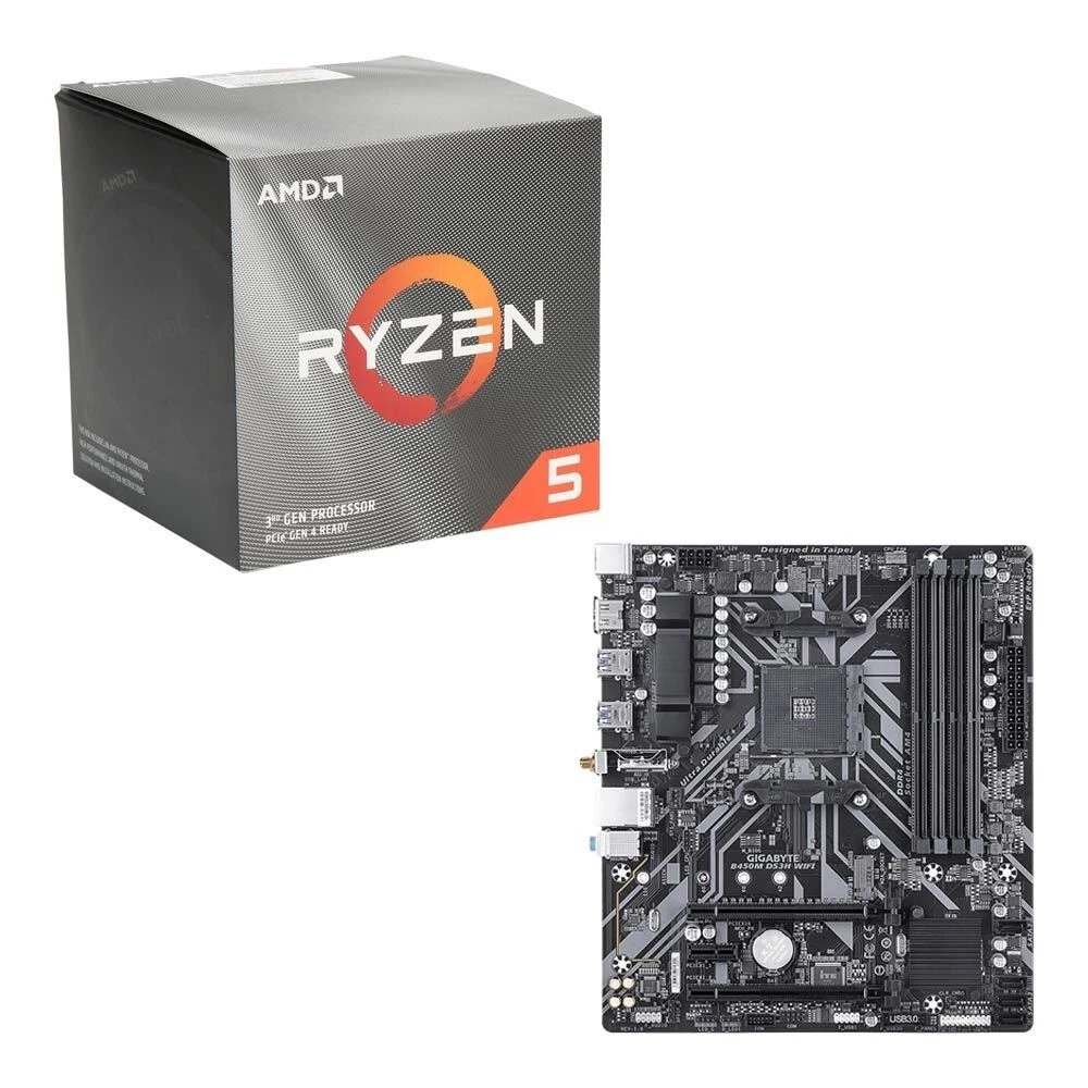 NEW AMD Ryzen 5 3600 Gigabyte B450M-DS3H WiFi AMD AM4 MicroATX Motherboard | eBay