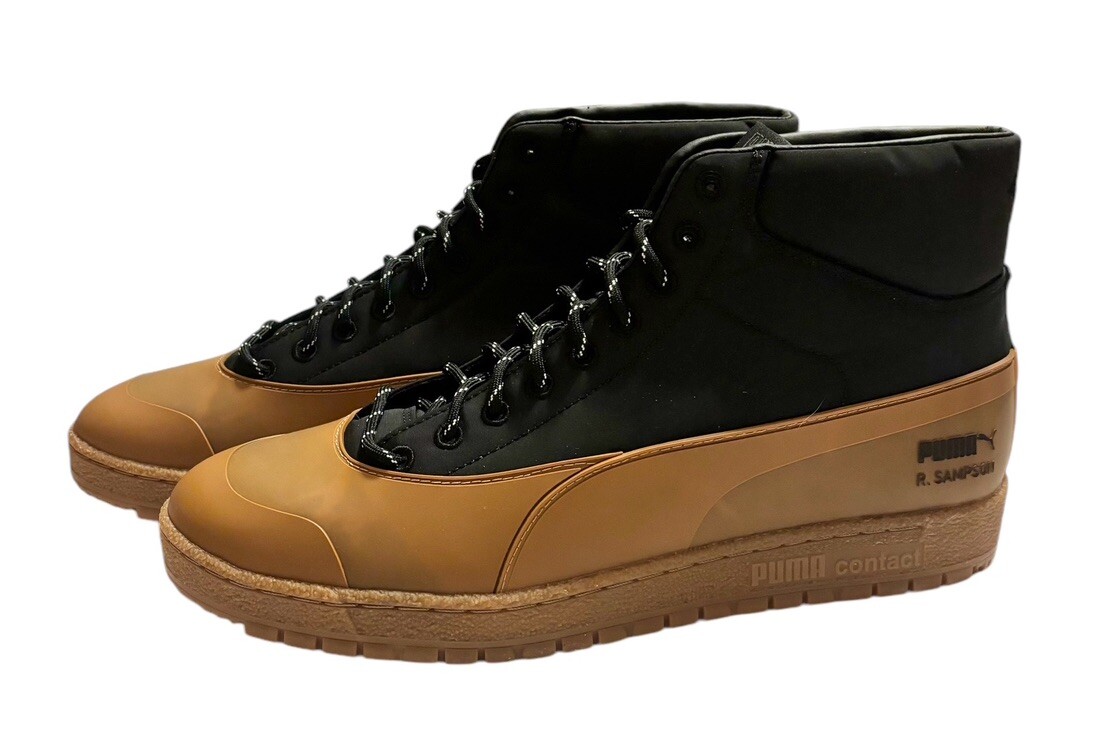 NEW MEN'S RALPH SAMPSON 70 MID MAISON KITSUNE PUMA BLACK BOOTS