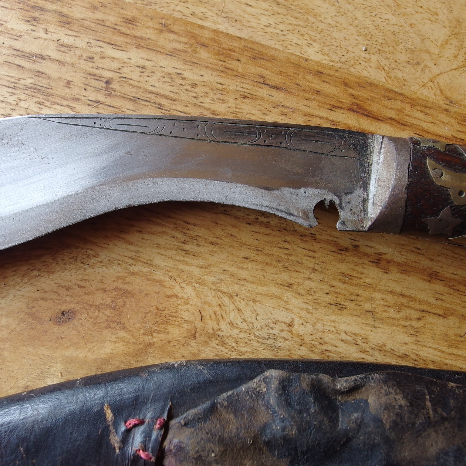 Vintage Gurkha Kukri Knife & Sheath With Ornate Handle eBay