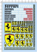decalcomanie scivolo acqua FERRARI (1705) per kit modellini 1/12 1/18 1/24 1/20 1/43
