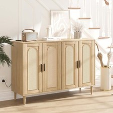 Sideboard Buffet Storage Accent Cabinet Cupboard Kitchen w/ Power Outlet
