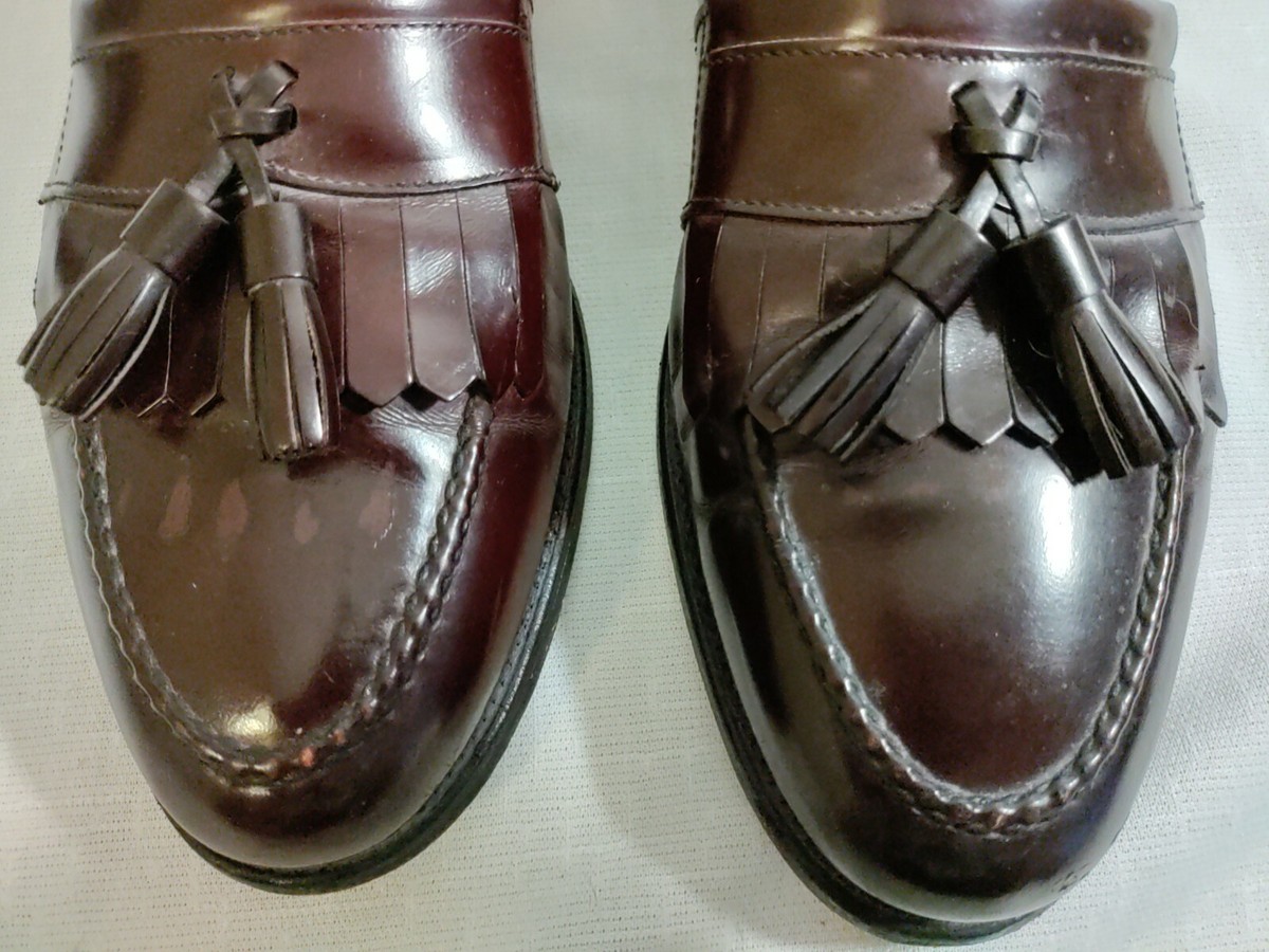 Men Allen Edmonds Burgundy Leather Newport Loafers Dress  display picture 1