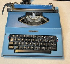 Royal Apollo 10 GT typewriter SP-8000 Model No Case Blue thumbnail