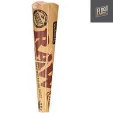 Natural Unrefined King Size Cones Rolling Papers 1 BOX 32/3Packs