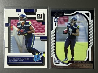 KENNETH WALKER III Rookie RC Lot 2022 Donruss RR & Absolute Seahawks MVP!