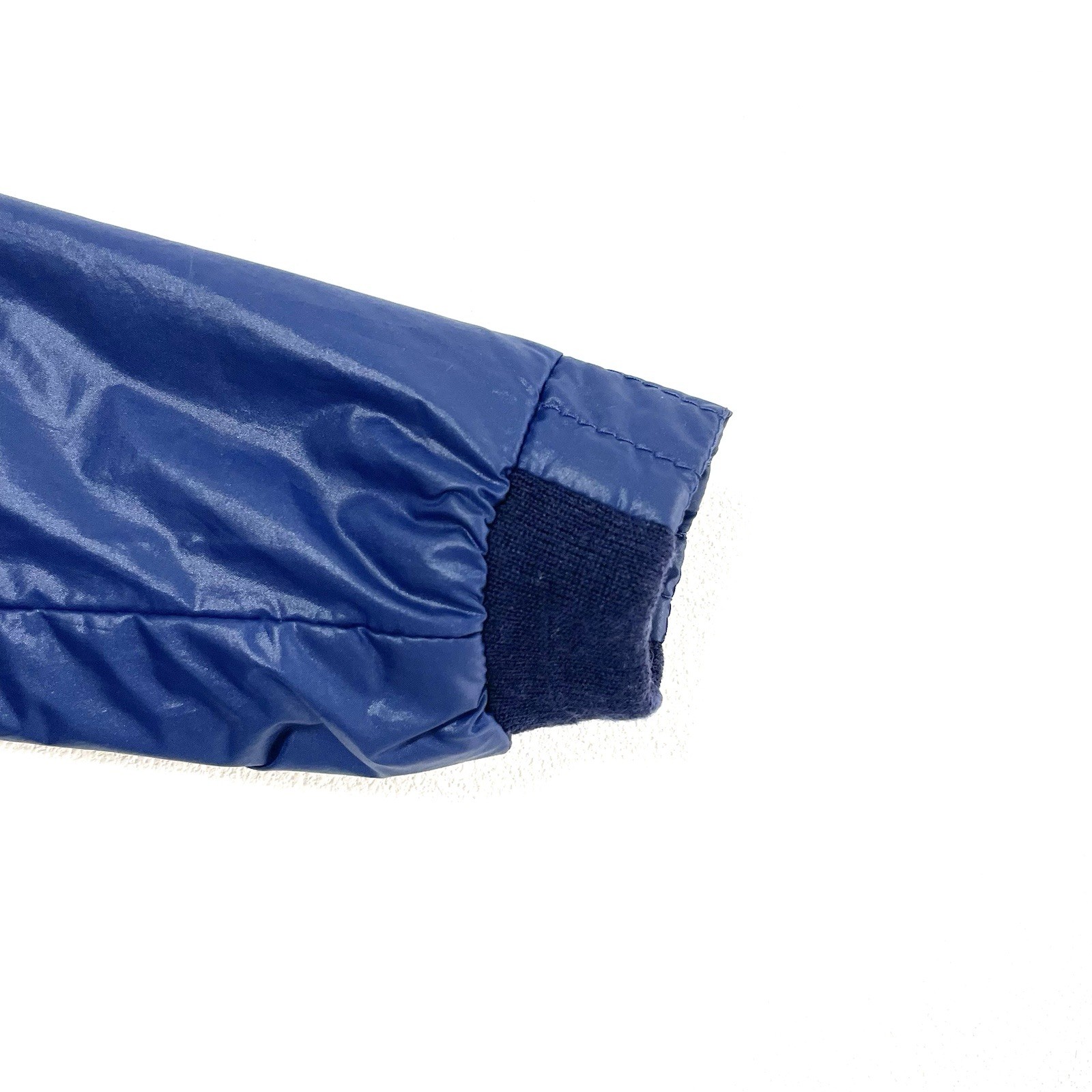 Authentic Vintage MONCLER Original Down Jacket Ski Wear Blue Nylon Woman 80s S/M thumbnail 9