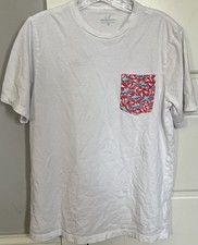 Vineyard Vines Whale Tee Shirt Decorative Front Pocket Short Sleeve Youth XL