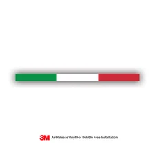Italian Flag Thin Stripe Decal Sticker Laminated Weather Lasting European