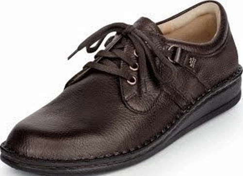 Finn Comfort 01000-002023 Chaussures Homme Marron En Cuir Lisse Lacets - Photo 1/1