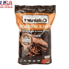 Premium Maple Bourbon BBQ Smoking Pellets 20Lb Bag Aged Bourbon Barrel Wood Gril