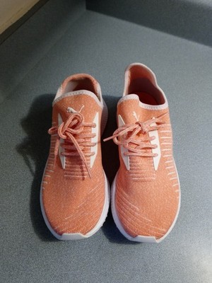 PUMA IGNITE FLASH EVOKNIT pink salmon Running Athletic Shoes Women's Sz 6.5