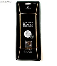 1   BRASS WIRE PLATE HANGER w  brass hook/nail TRIPAR . PLATE SIZE 14"- 20" Diam