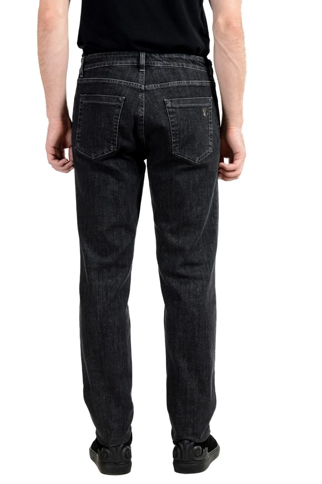 Versace Collection Men's Dark Gray Stretch Classic Jeans - Image 3 of 4
