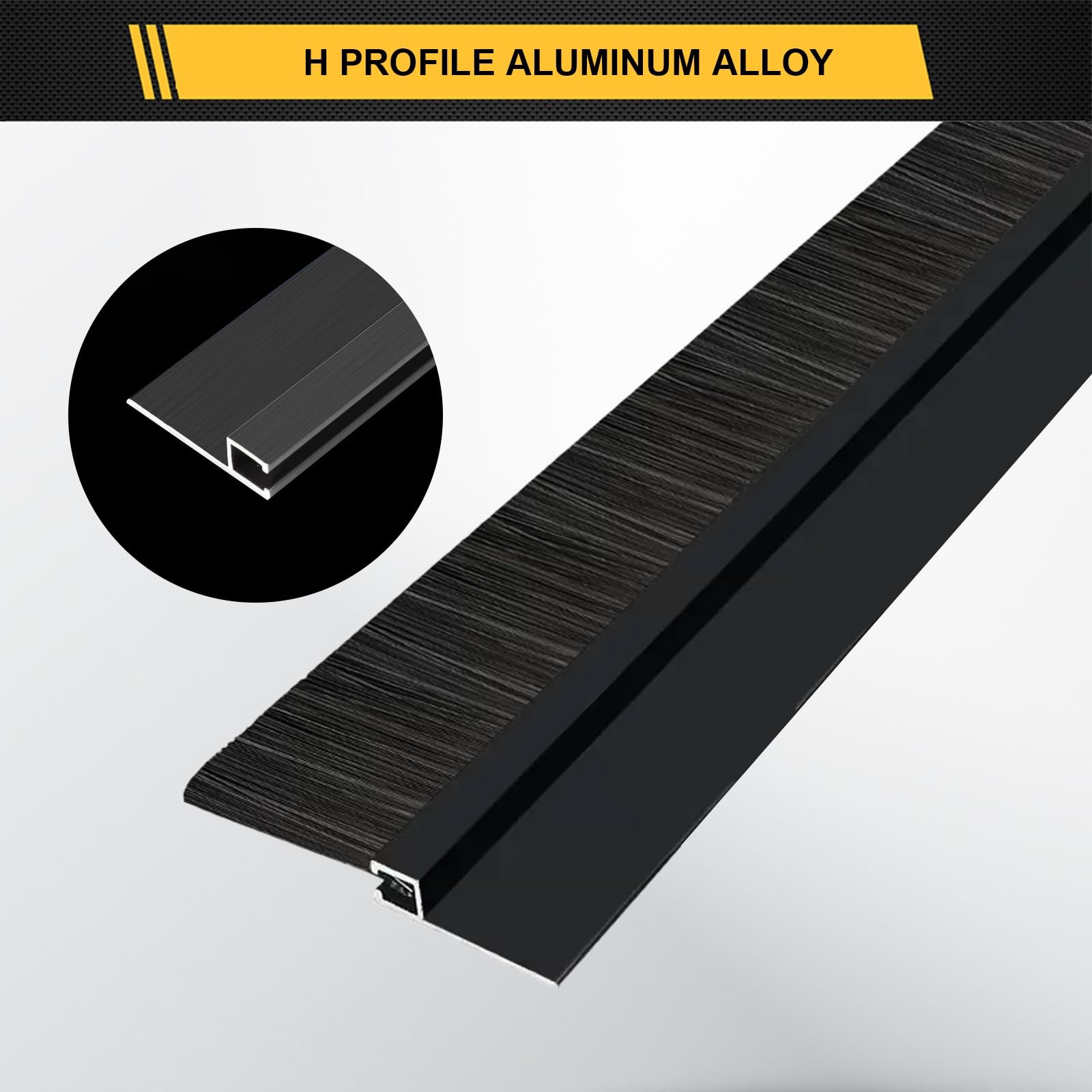 8-Pack Garage Door Brush Seal – CEPIA Black Bottom Sweep – Roll-Up Door Strip...