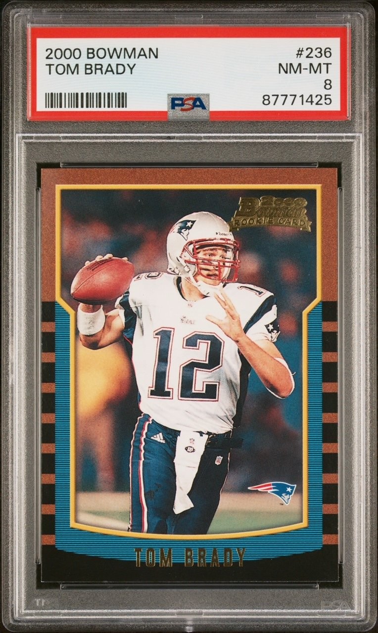 TOM BRADY 2000 BOWMAN #236 ROOKIE RC PSA 8 Q0842