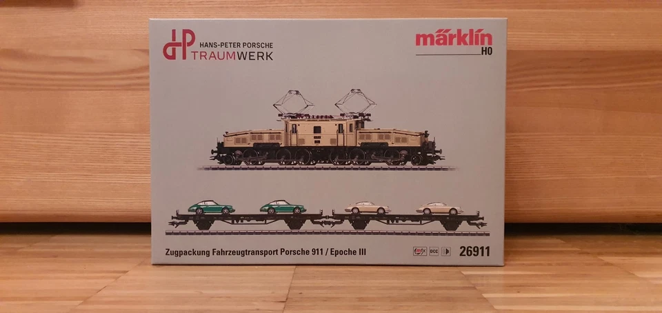 Märklin H0 Zugpackung Krokodil CE 6/8 II Porsche 911 Set 26911