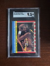 1987 Fleer Basketball Kareem Abdul Jabbar Sticker Sgc 9.5 Pop 1 None Higher