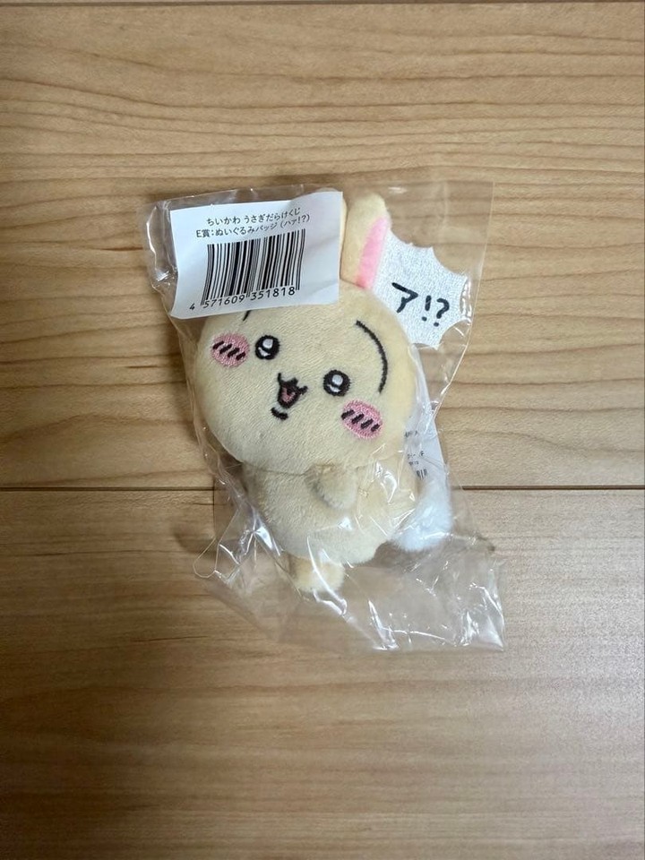 Usagi Darake Kuji EPrize Plush Badge Unopened | Chikawa Rabbit ...