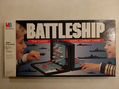 VINTAGE Battleship COMPLETE Milton Bradley 1990 90s War Classic Board Game