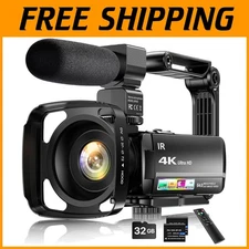 Handheld Stabilizer 4K Camcorder 18X Zoom