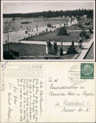 Neustädtel-Schneeberg (Erzgebirge) Strandbad am Neustädter See 1937