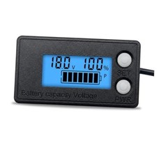 Waterproof Battery Monitor, DC 8-100V Auto Battery Power Percentage Blue