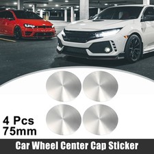 4pcs 75mm Car Wheel Center Hub Caps Universal Emblem Sticker Silver Tone 4pcs 75mm Car Wheel Center Hub Caps Universal Emblem Sticker Silver Tone