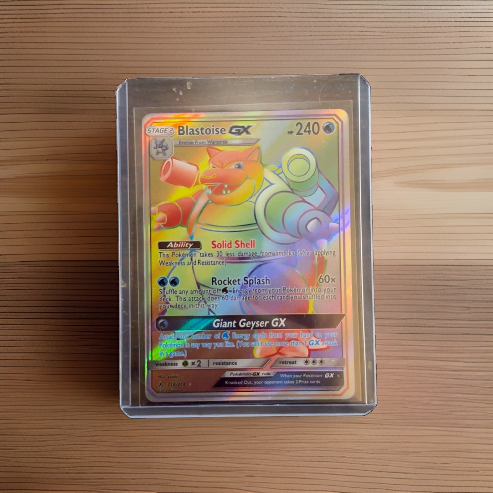 Blastoise GX 218/214 Pokemon TCG SM - Unbroken Bonds - Near Mint