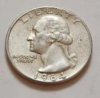 1964 Washington Quarter 90% Silver       (X013)